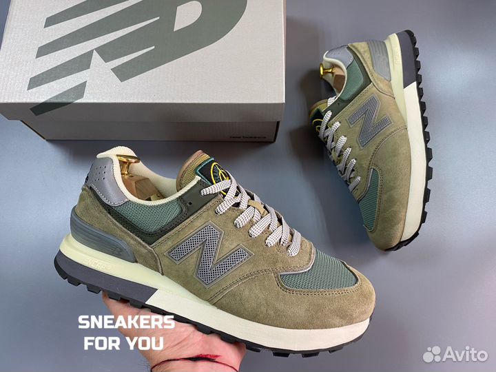 Кроссовки New Balance 574 stone island