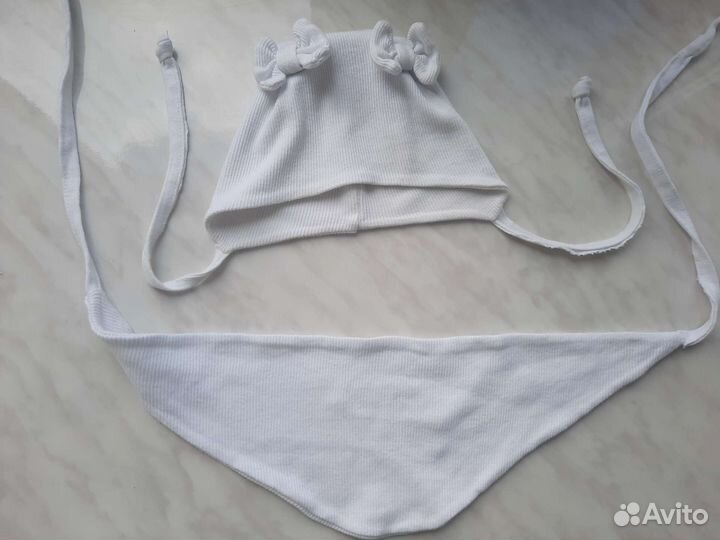 Шапка и снуд 3-6 месяцев лето-осень