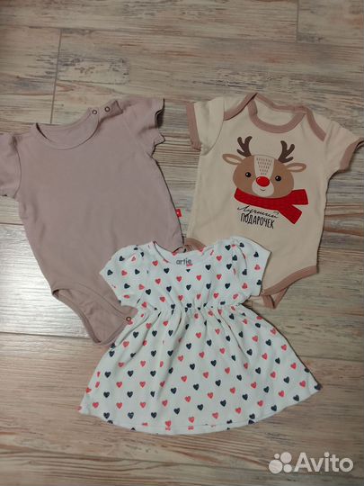 Вещи пакетом для девочки с 68 по 80