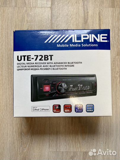Магнитола Alpine ute-72bt (Bluetooth)