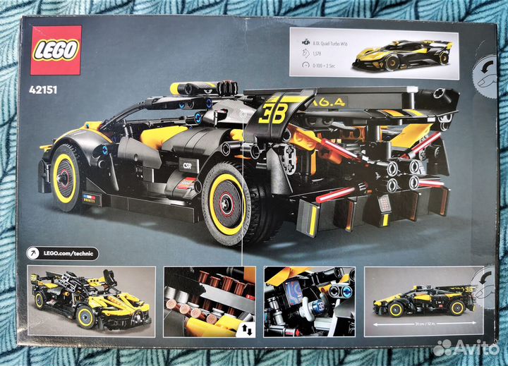Новый Lego Technic 42151 Bugatti - 905 деталей