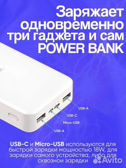 Повербанк 20000mah redmi