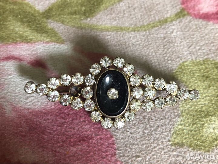 Винтажная брошь серебро 875 пр