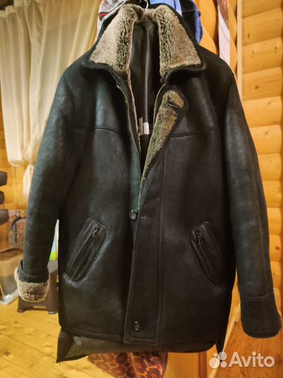 Дубленка натуральная мужская 48 размер