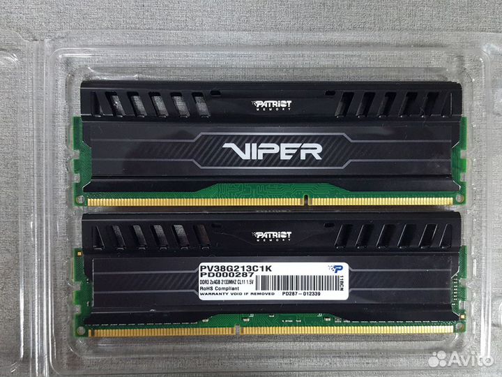Опер. память ddr3 8gb (4gbx2) 2133 Patriot Viper