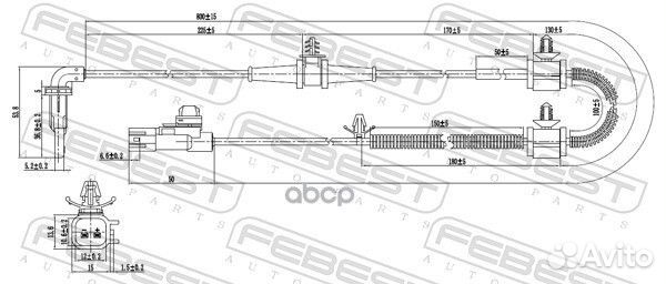 Датчик ABS передний 18606-002 18606-002 Febest