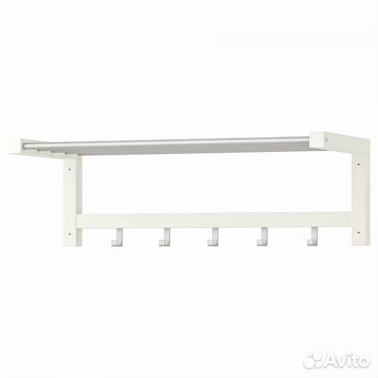 Вешалка полка настенная Икеа Tjusig Чусиг