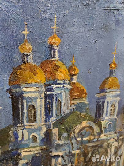 Картина маслом на холсте Храм не новая