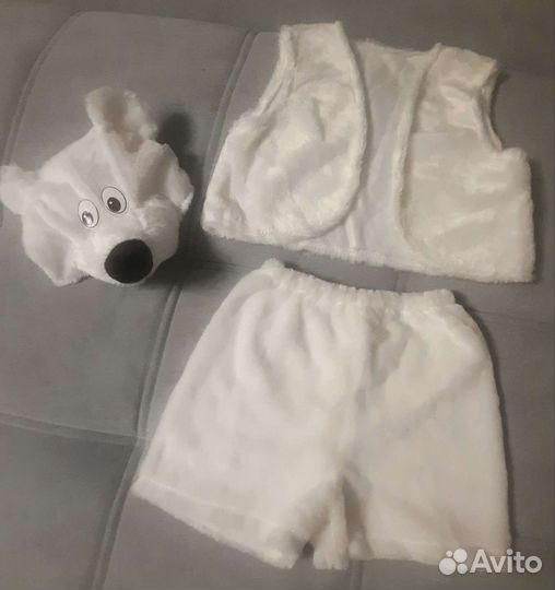 Новогодний костюм белый медведь