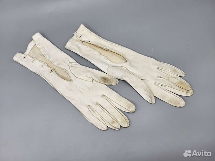 Перчатки антикварные женские лайковые