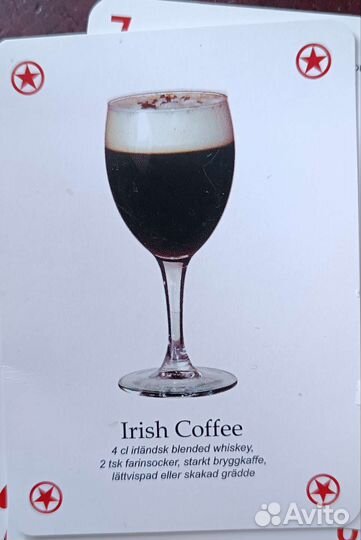 Игральные карты с рецептами коктейлей