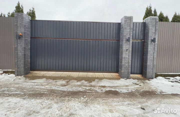 Откатные ворота под ключ