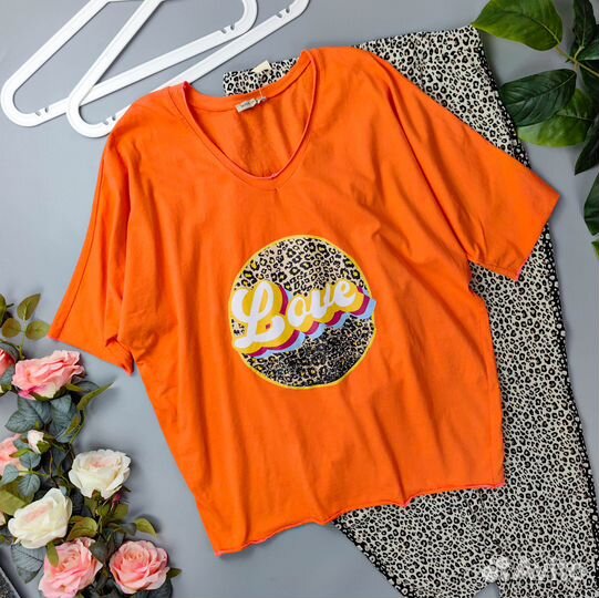 Футболка женская оверсайз Италия 46-52