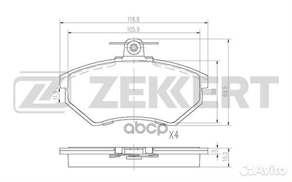 Колодки торм. диск. передн. Seat Ibiza II 93