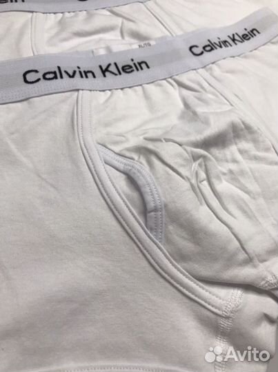 Трусы мужские белые Calvin klein хлопок