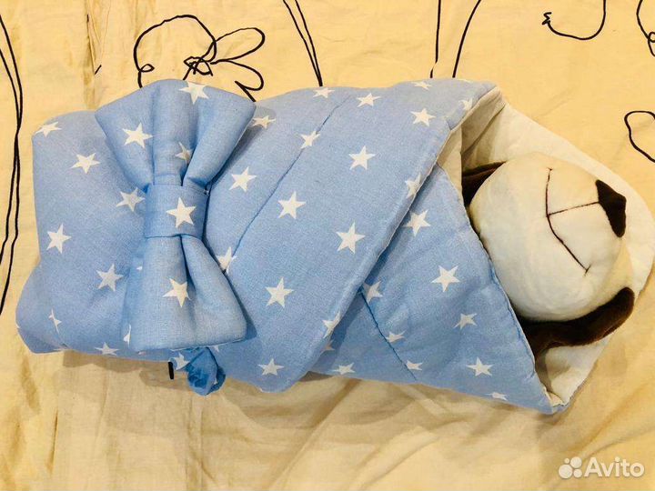 Конверт-одеяло на выписку + шапочка