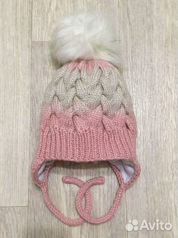 Шапка зимняя д/девочки на 1 годик(+)