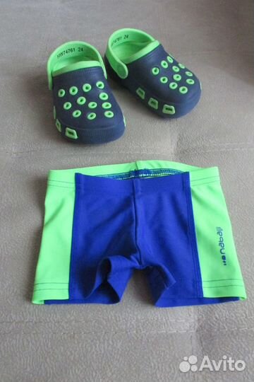 Пляжнык тапки (сабо) 24 и плавки для малыша