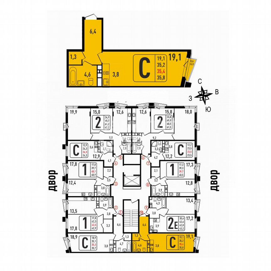 Квартира-студия, 35,3 м², 3/8 эт.