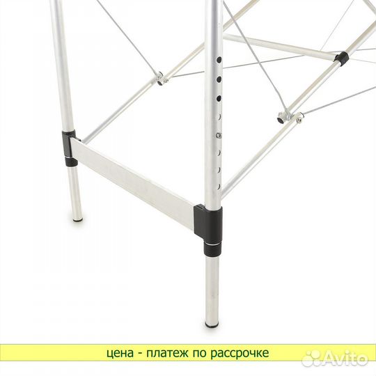 Массажная кушетка JF-AY01A 3 секции, бело-синий