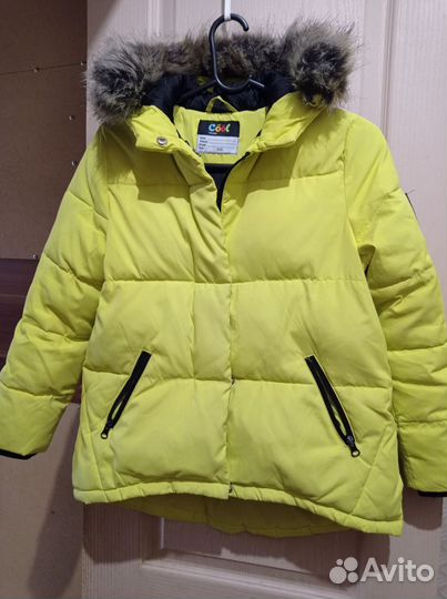 Зимняя куртка пуховик для девочки 140