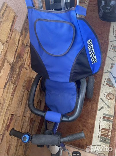 Детский трехколесный велосипед коляска с ручкой