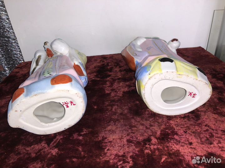 Большие фарфоровые статуэтки Мудрецы Китай