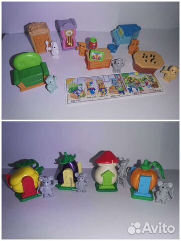 Серии киндер-сюрприз Кошки и Мышки в домиках