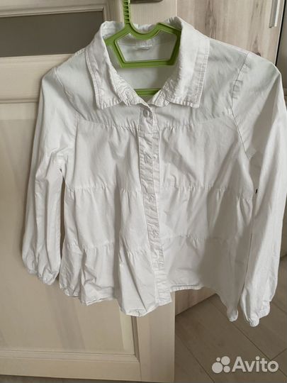 Блузки школьные фирменные пакетом на девочку р 128
