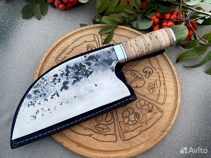 Сербский нож для кухни из кованой стали х12мф