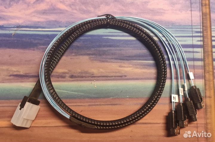 Sas SATA кабель Mini-SAS SFF-8087 to 4 SATA