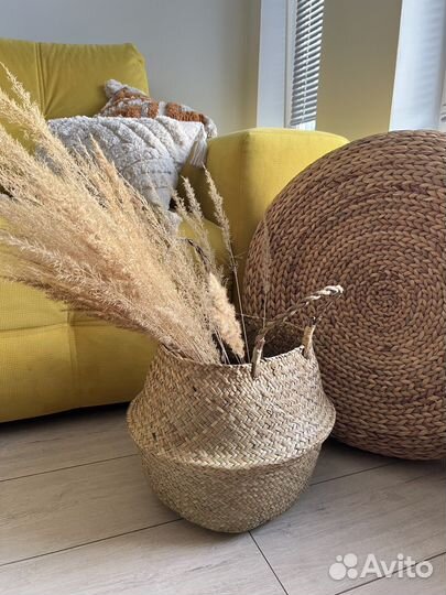 Плетеная корзина, плетеное кашпо