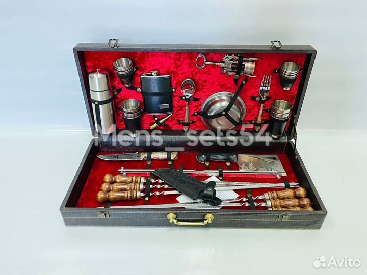 Подарочный набор шампуров в кейсе/ шашлычный набор