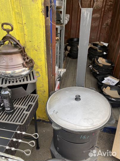 Печь для казана с трубой + казан