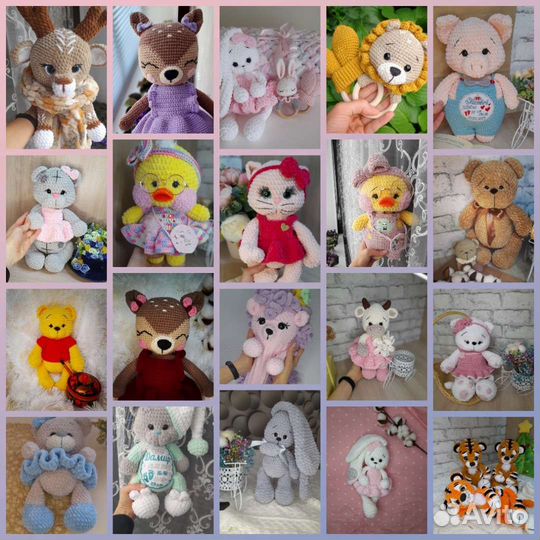 Вязаные игрушки ручной рабoты из эко материалов