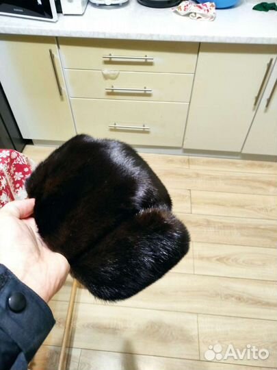 Норковая шапка мужская новая
