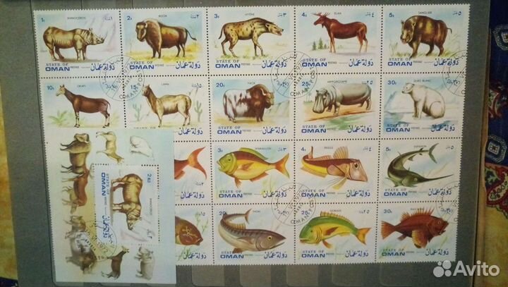 Марки Фауна Зарубежные 1901-1973г