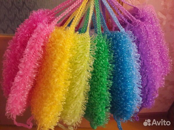 Мочалка большая, мини в ассортименте, рукавичка