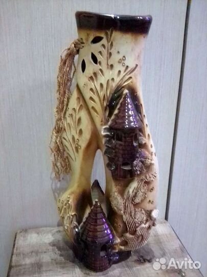 Ваза керамика, подсвечник 