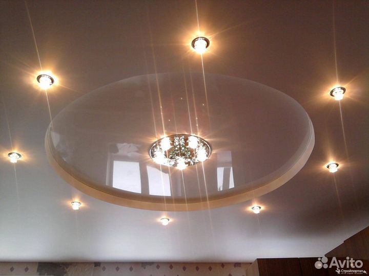 Натяжные потолки, отделочные работы