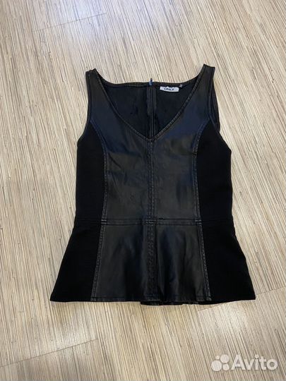 Брюки женские под кожу и топ