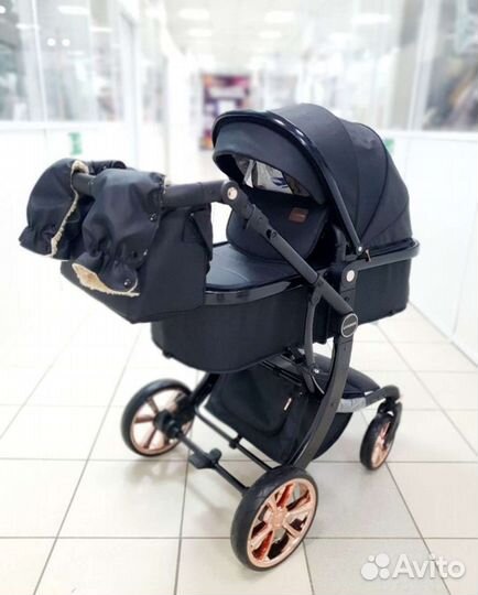 Коляска 2в1 Кожа стильная Новая (2023 года)