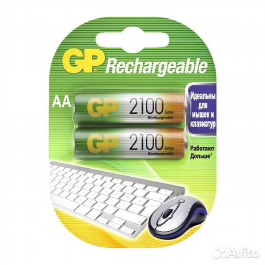 HR6 AA комплект из 2х аккумуляторов NI-MH 2100mAh