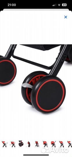 Прогулочная коляска babyton mobile red