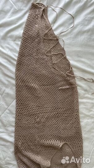 Вязаное пляжное платье, туника. Море