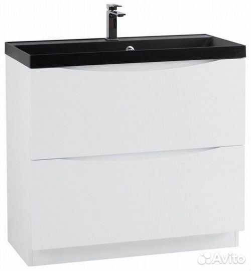 Мебель для ванной BelBagno Marino 80-PIA-BB800/450-LV-ART-AST-nero Bianco Lucido