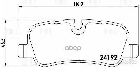 PF4047 колодки дисковые задние 117x46x17 Land