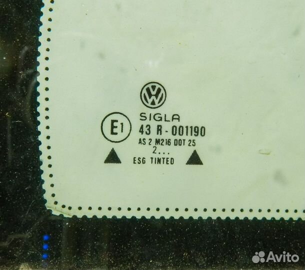 Стекло кузовное правое VW Passat B3 универсал