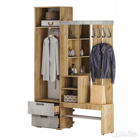 Прихожая с зеркалом Трамп 1,5м