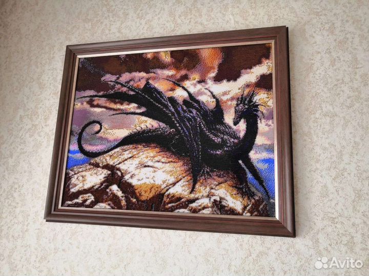 Картина бисером по авторской схеме 